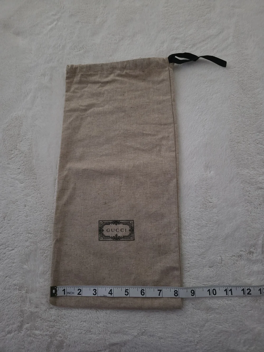GUCCI Authentic Canvas Dust Bag Beige Drawstring Storage Pouch